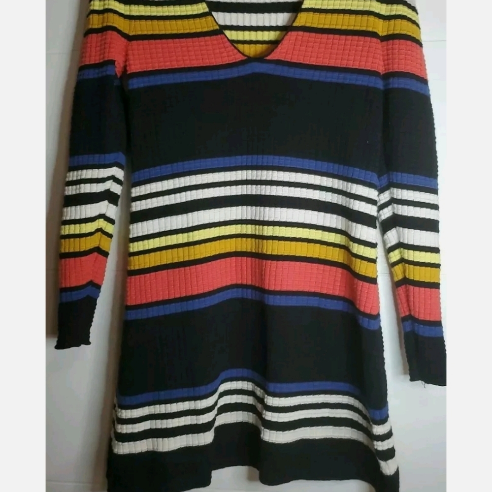 Free People Multicolor Stripes Mini Dress. - Picture 3 of 5